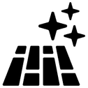 Icon Fliesenboden und drei Sterne