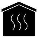 Icon Haus mit Heizungssymbol